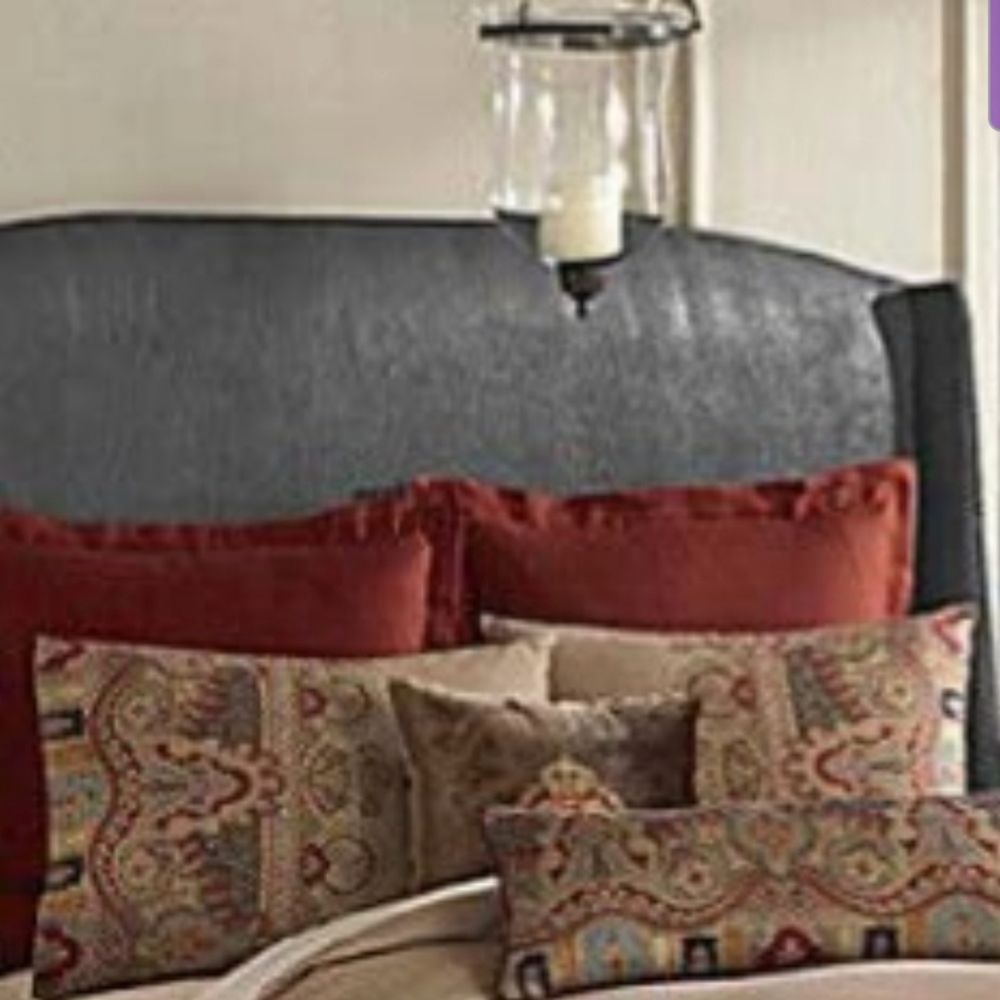 NOBLE EXCELLENCE Euro shams burnt sienna rust (2)